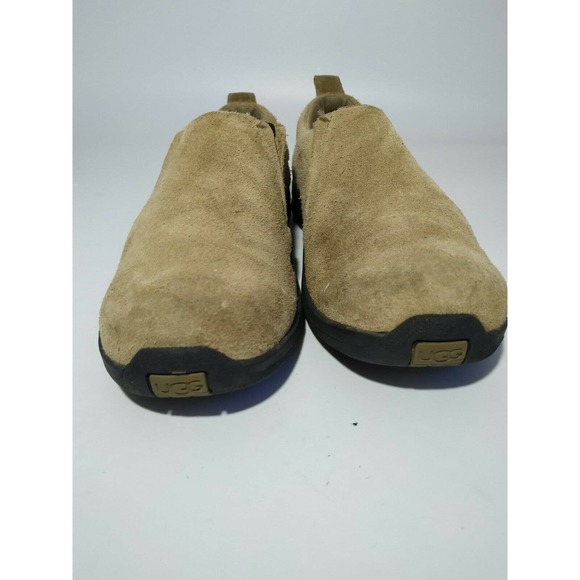 UGG S/N 5257 Women's Shearling Slip-On Taupe/Black Leather Shoe Size 5 - Picture 4 of 12